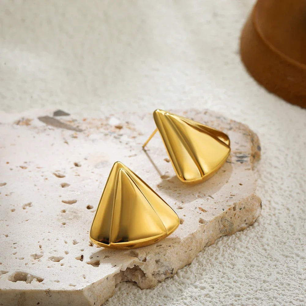 Three-Layer Textured Knot Earrings for Women
