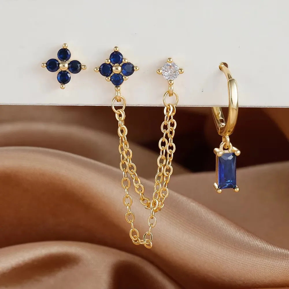 SORI STYLE Zodiac Birthstone Earrings Set for Everyday Celestial Style — alternative angle