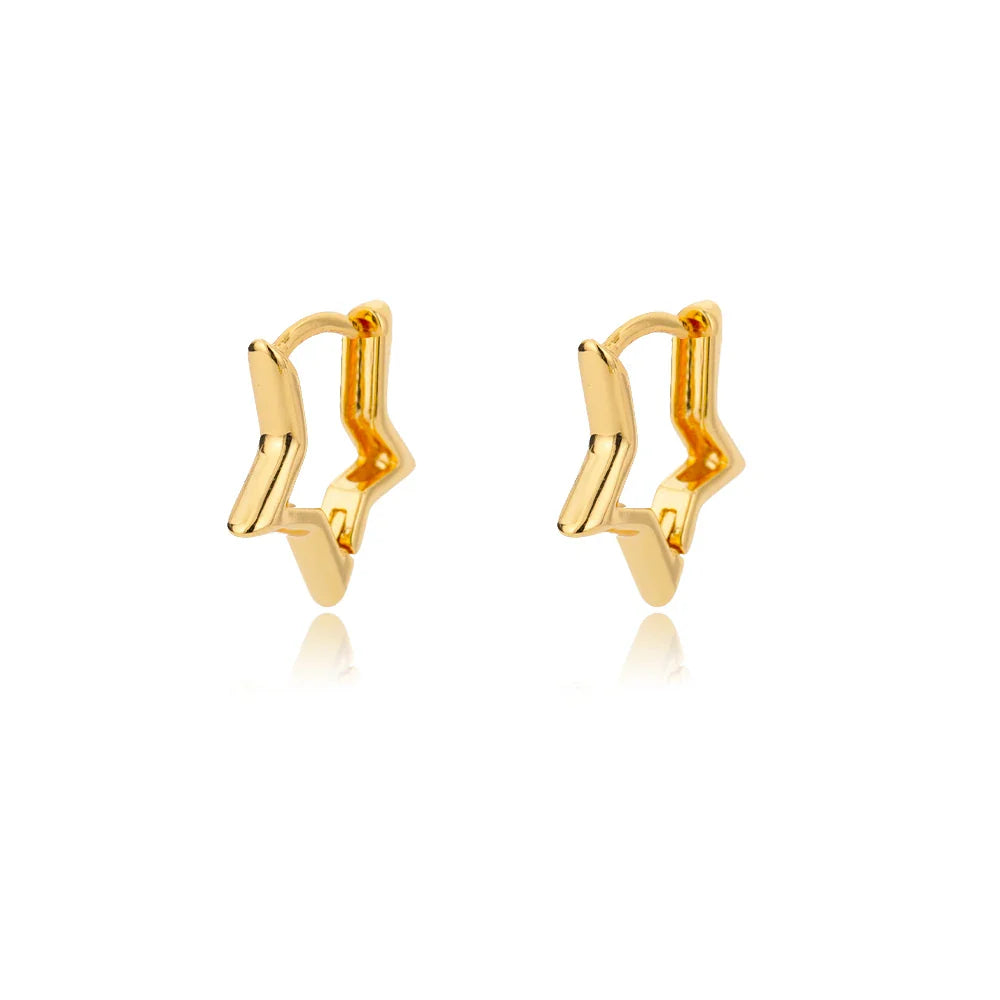 SORI STYLE Minimalist Star Hoop Earrings for Everyday Elegance — alternative angle