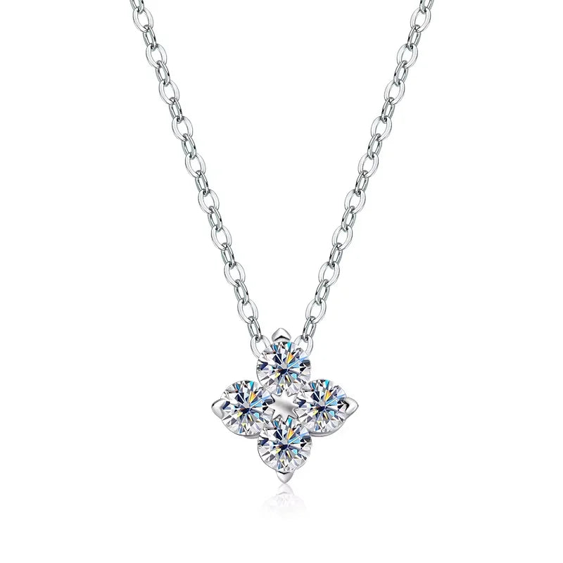SORI STYLE VVS1 D Flower Moissanite Pendant Necklace for Women — main product shot