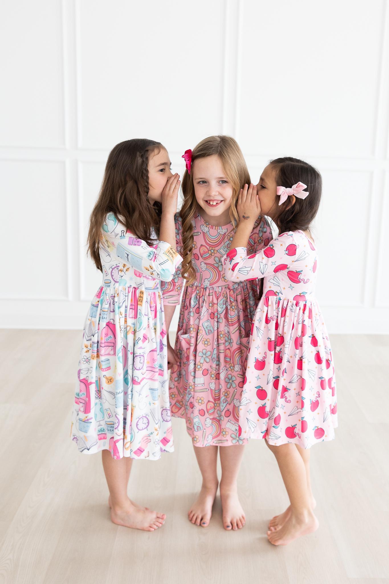 Mila & Rose ® School is Cool 3/4 Sleeve Pocket Twirl Dress — alternative angle