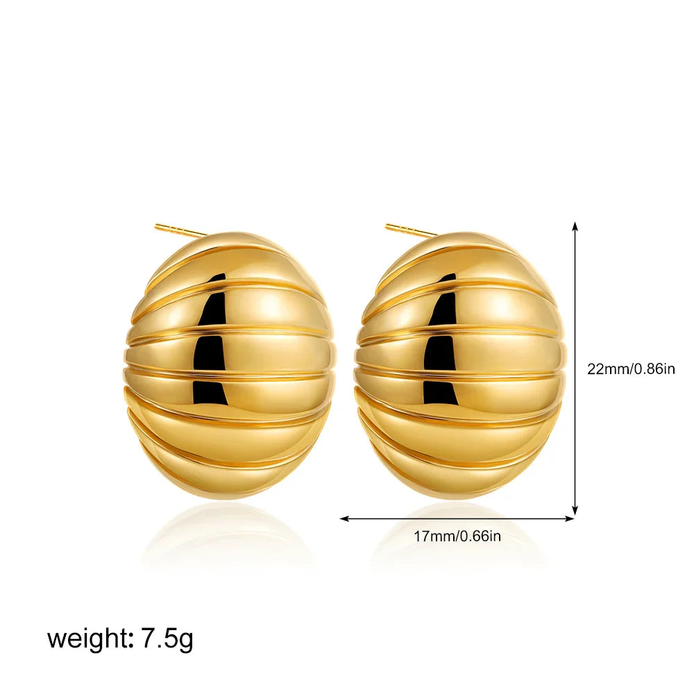 Three-Layer Textured Knot Earrings for Women