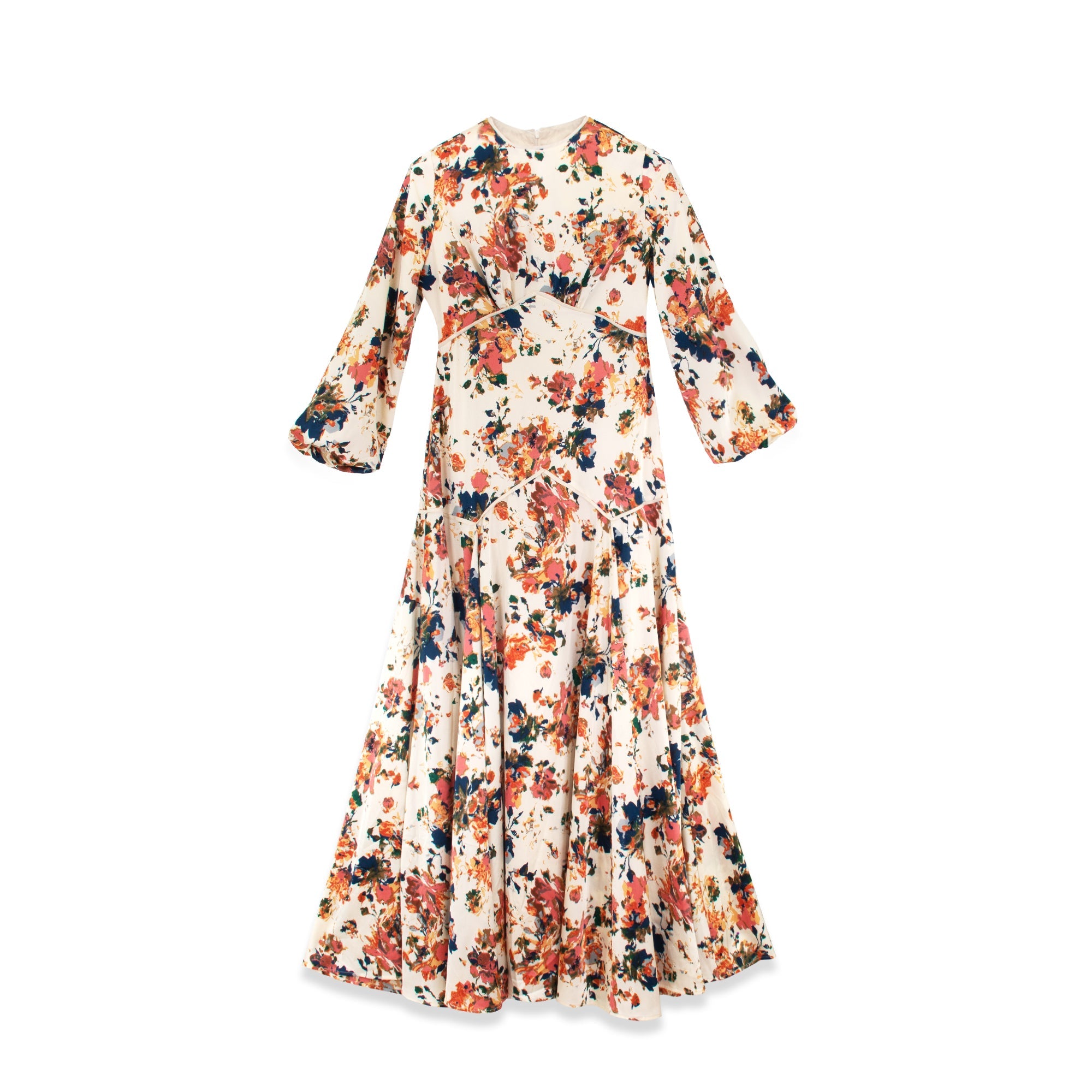 profile-nyc FLORAL PIPING DRESS — side view