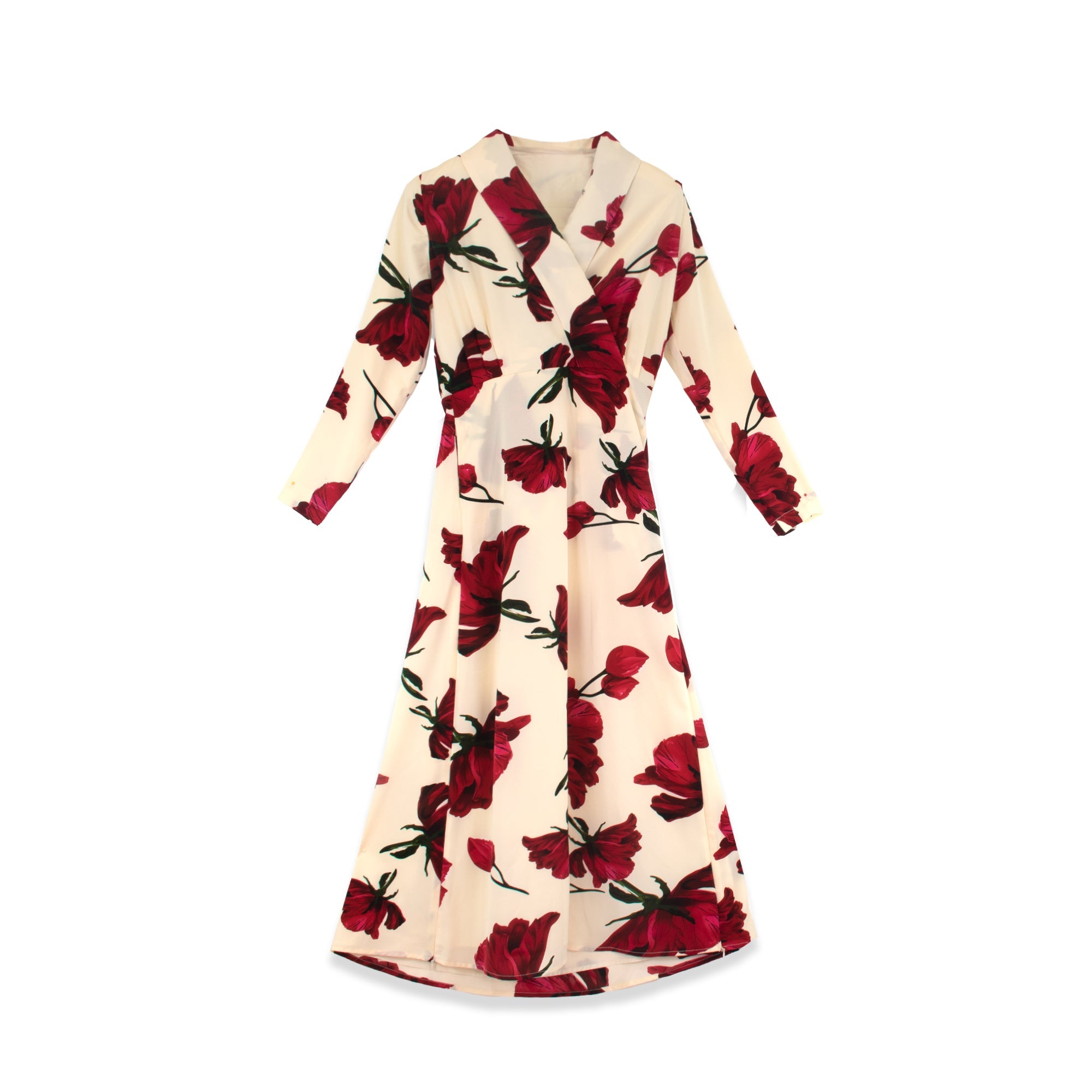 profile-nyc Rose Faux Wrap Dress — side view