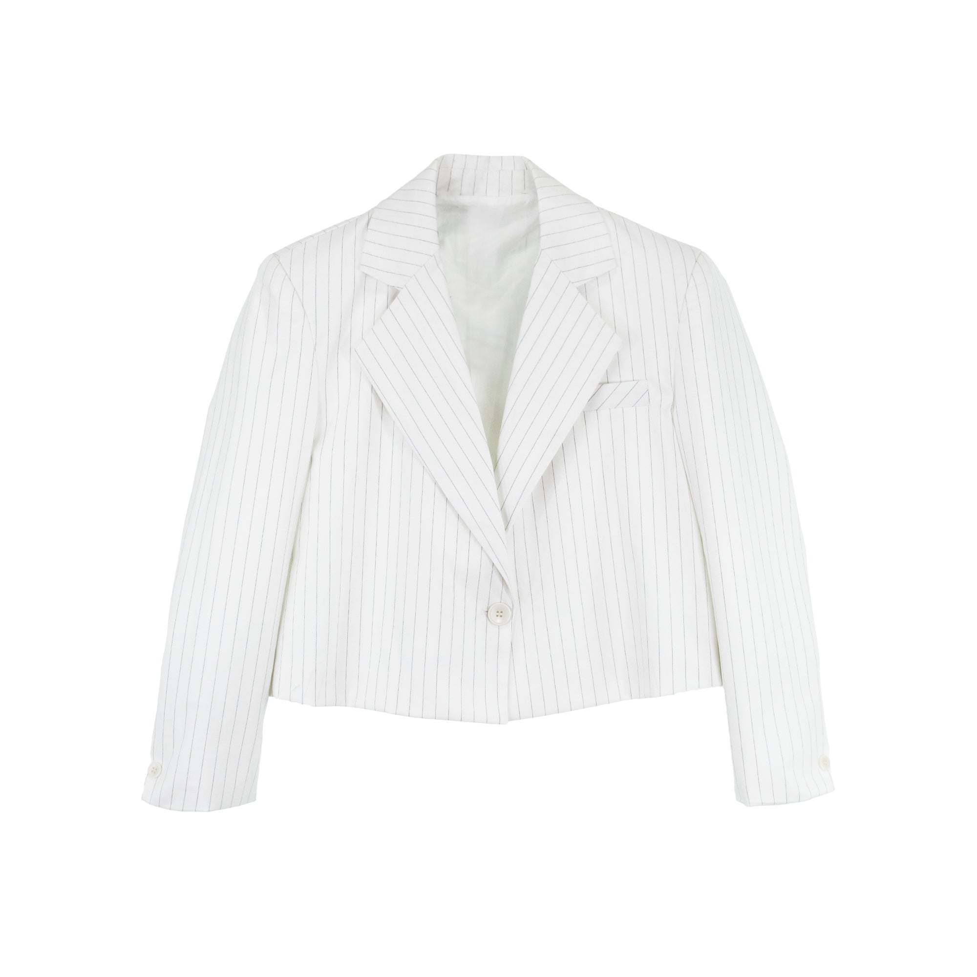 profile-nyc PINSTRIPE BLAZER — lifestyle context
