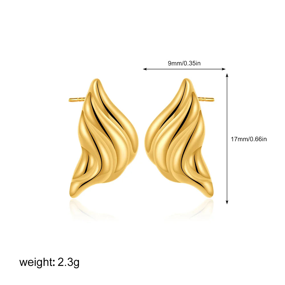 Three-Layer Textured Knot Earrings for Women