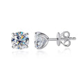 SORI STYLE 925 Sterling Silver Moissanite Stud Earrings for Women — color detail