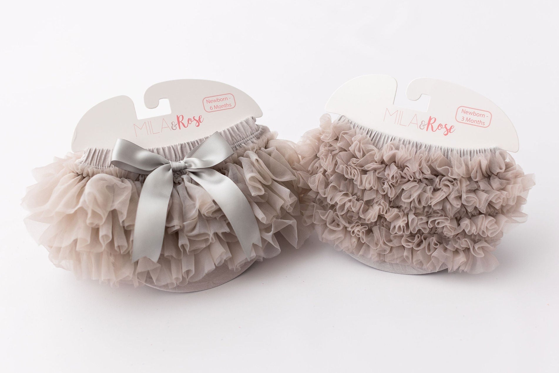 Mila & Rose ® SALE Silver Ruffle Bum Bloomer — detail close-up