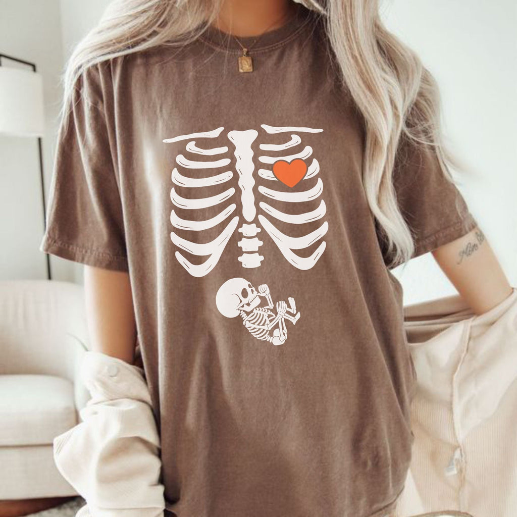 Pasimax Skeleton Halloween Maternity T-Shirt — main product shot