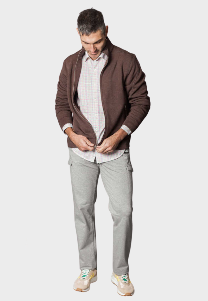 Buki Spectrum Check Short Sleeve Tech Shirt — lifestyle context