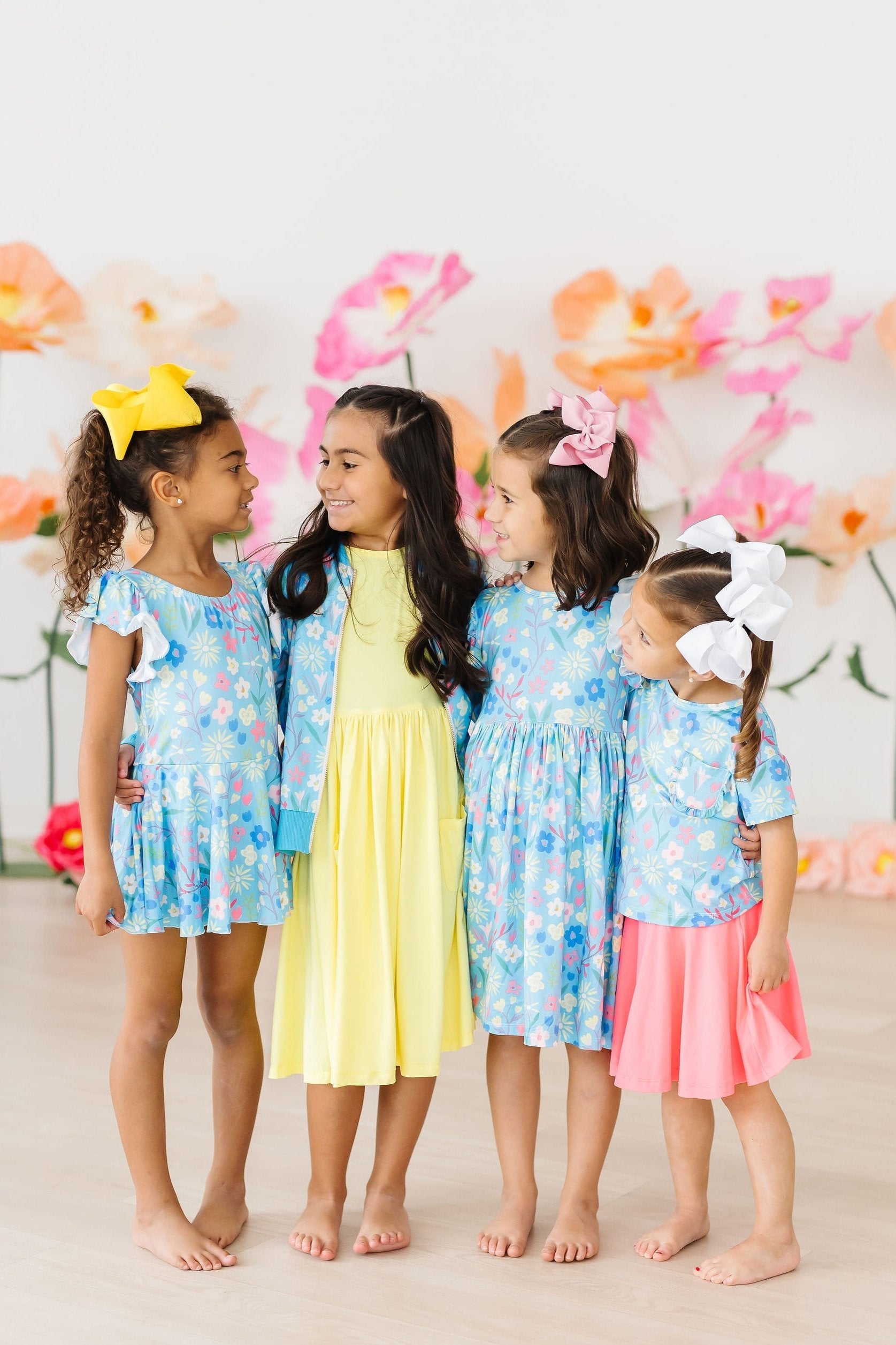 Mila & Rose ® Springtime Splendor Flutter Sleeve Twirl Dress — alternative angle