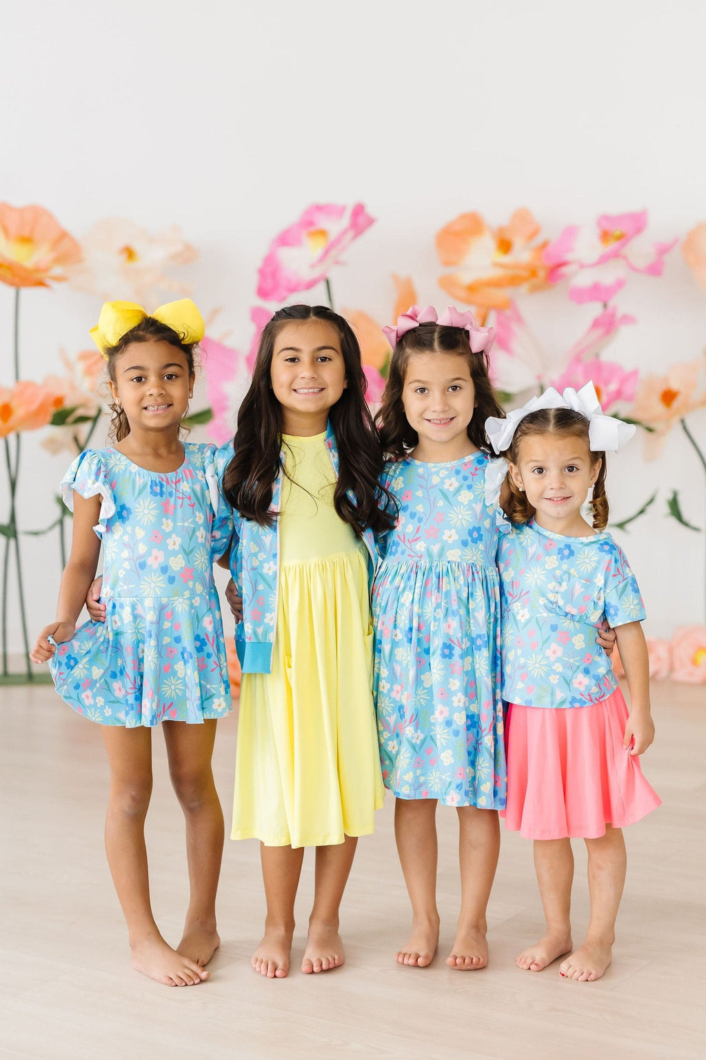 Mila & Rose ® Springtime Splendor Flutter Sleeve Twirl Dress — side view