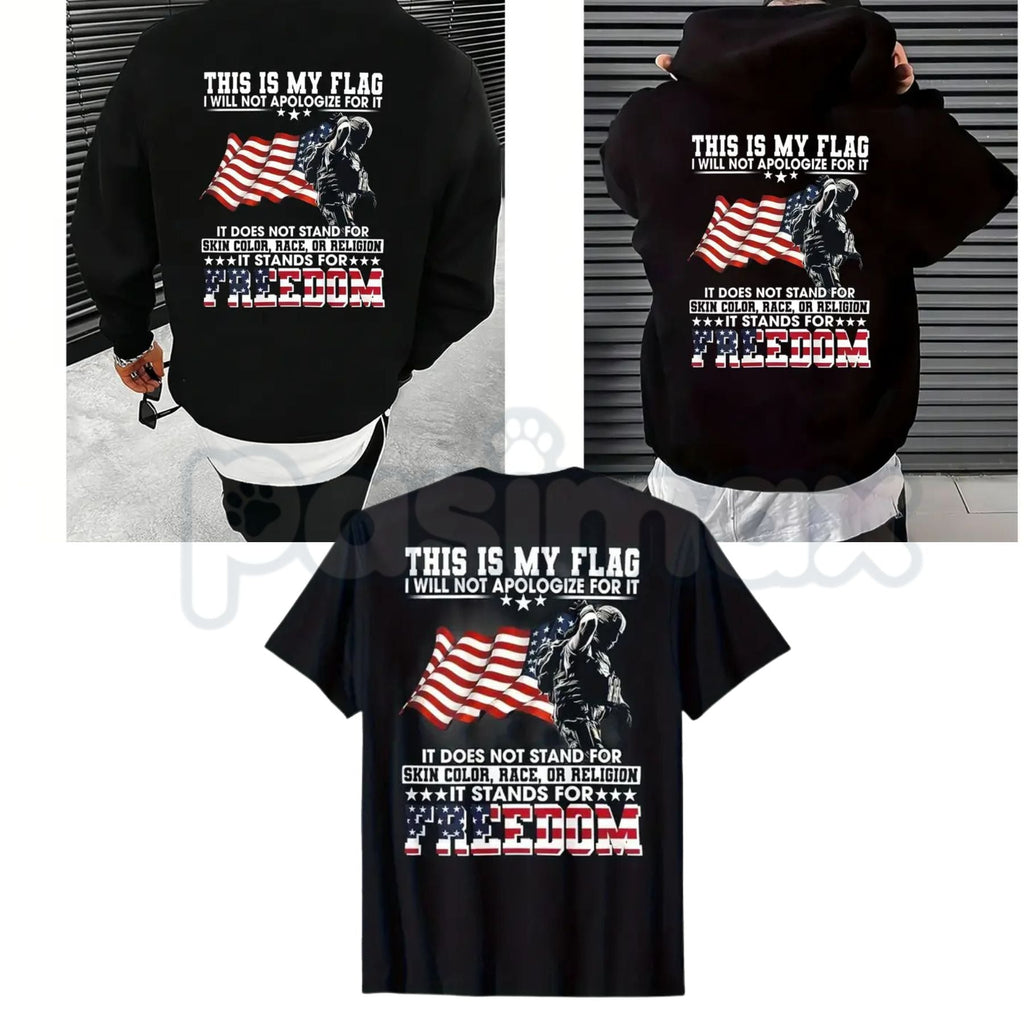 Pasimax Stand for Freedom Shirt – Bold Slogan Graphic Hoodie & Casual Regular Fit Liberty Sweatshirt — main product shot