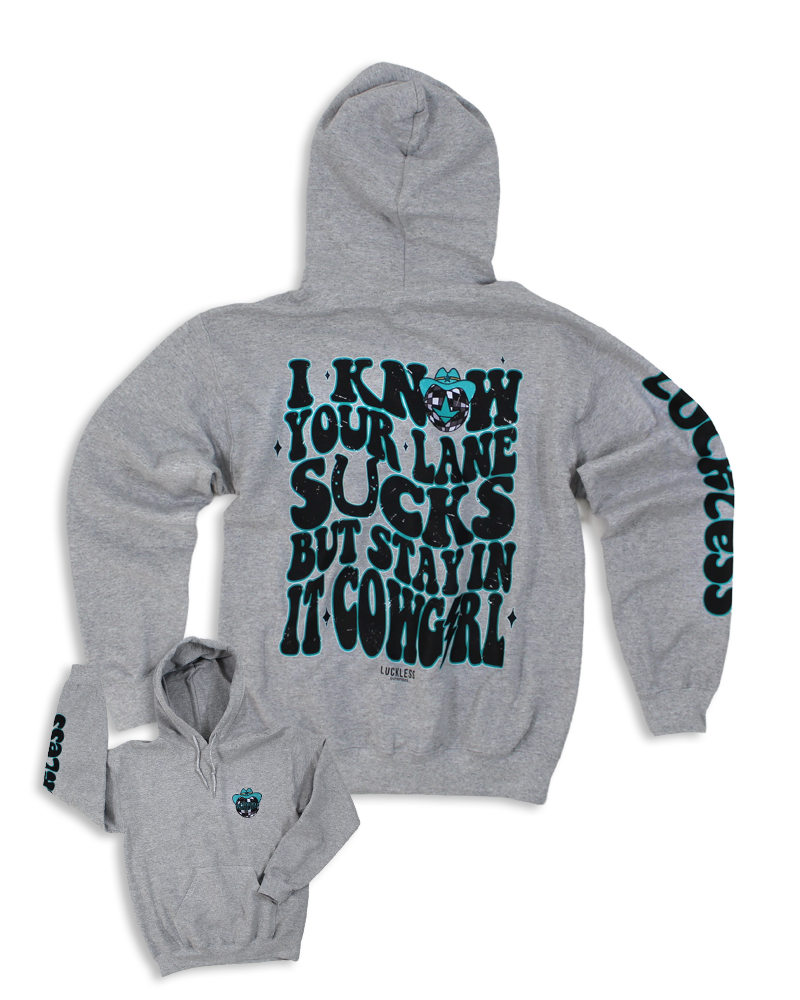 Luckless Outfitters STAY IN YOUR LANE COWGIRL | HOODIE — main product shot