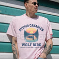 Pasimax "Stupid Canadian Wolf Bird" Hockey Romance T-Shirt - Funny LGBT Hockey Fan Gift, BookTok Sarcastic Sports Romance Tee