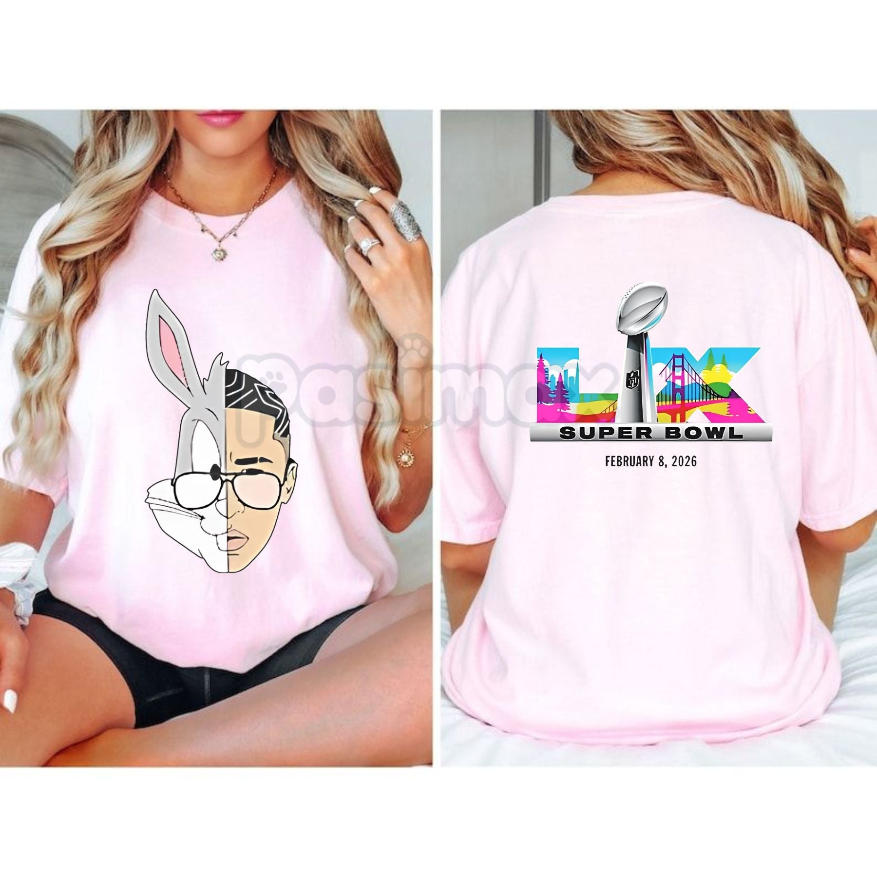 Pasimax Super Bowl 2026 LIX Graphic T-Shirt — main product shot
