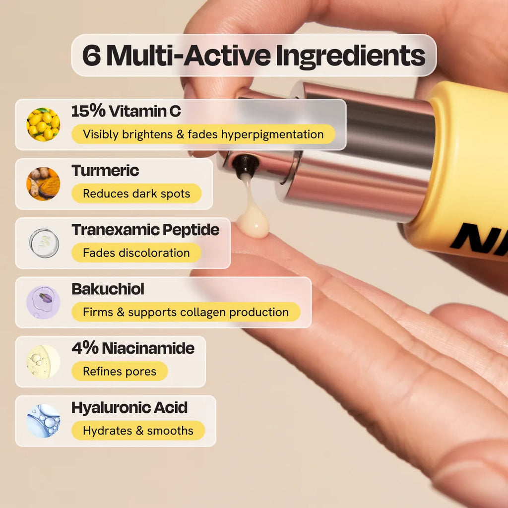 Gleamin Superactive Serum — applied to face demo