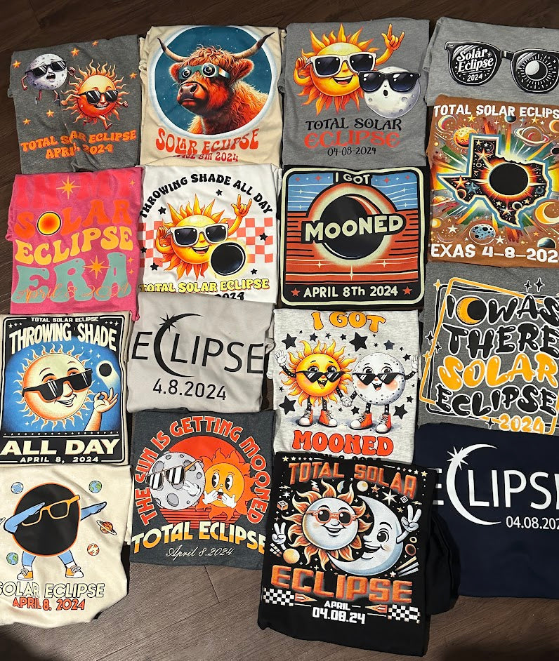 A Blessed Texas Mess Boutique 2024 Total Solar Eclipse Commemorative Shirts, Memories of this rare event,… — construction detail