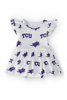 TCU White Frog S/S Flutter Twirl Bodysuit