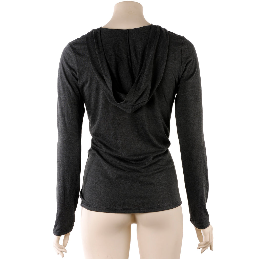BodyCandy Pierced Inked & Amazing Gray Frost Tapered Long Sleeve Hoodie — lifestyle context