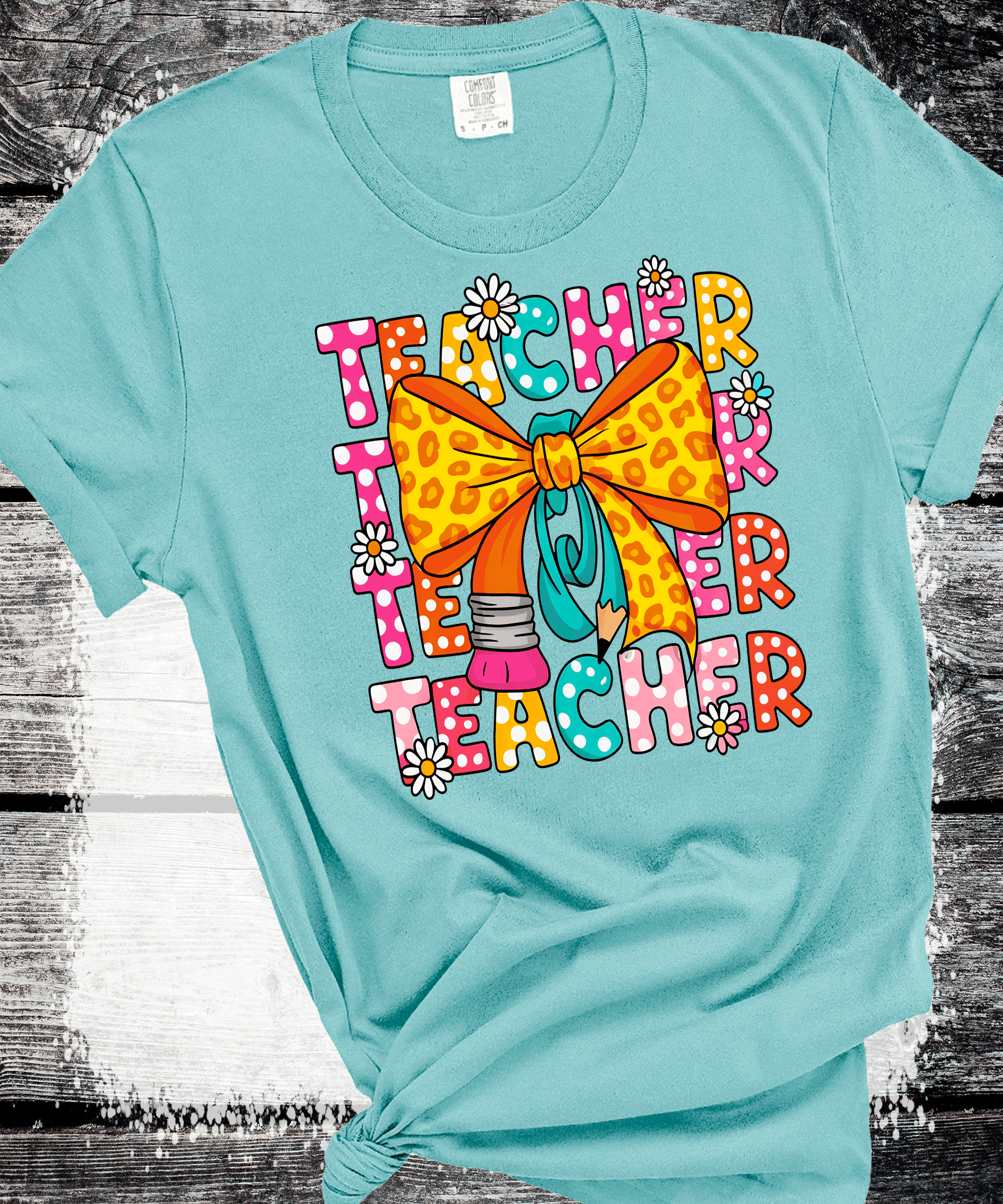 A Blessed Texas Mess Boutique A Blessed Texas Mess Boutique Back to school Teacher Pencil Coquette Bows — main product shot