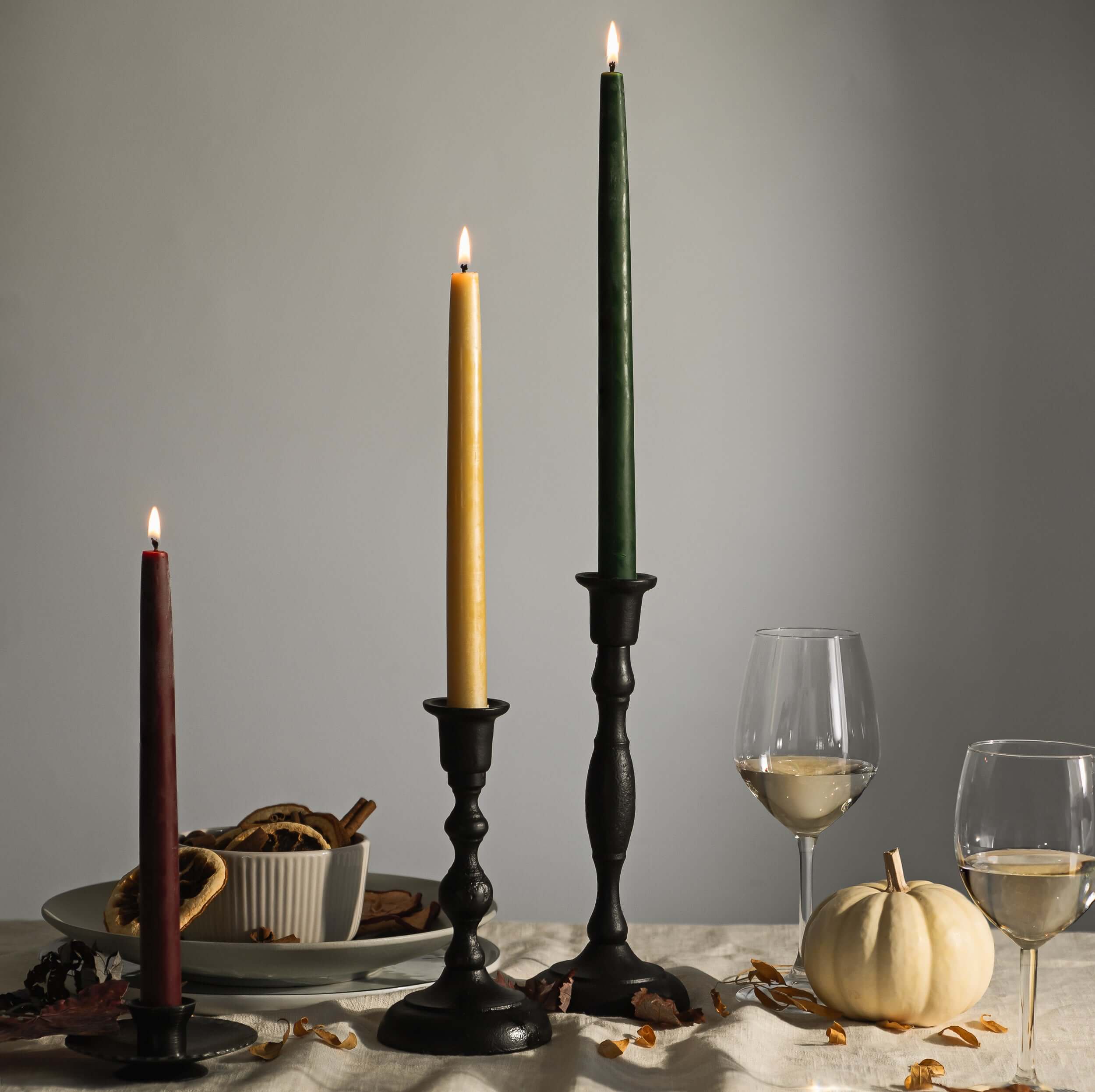Bluecorn Candles Taper Candle Holders - Handcrafted Cast Iron — detail and construction
