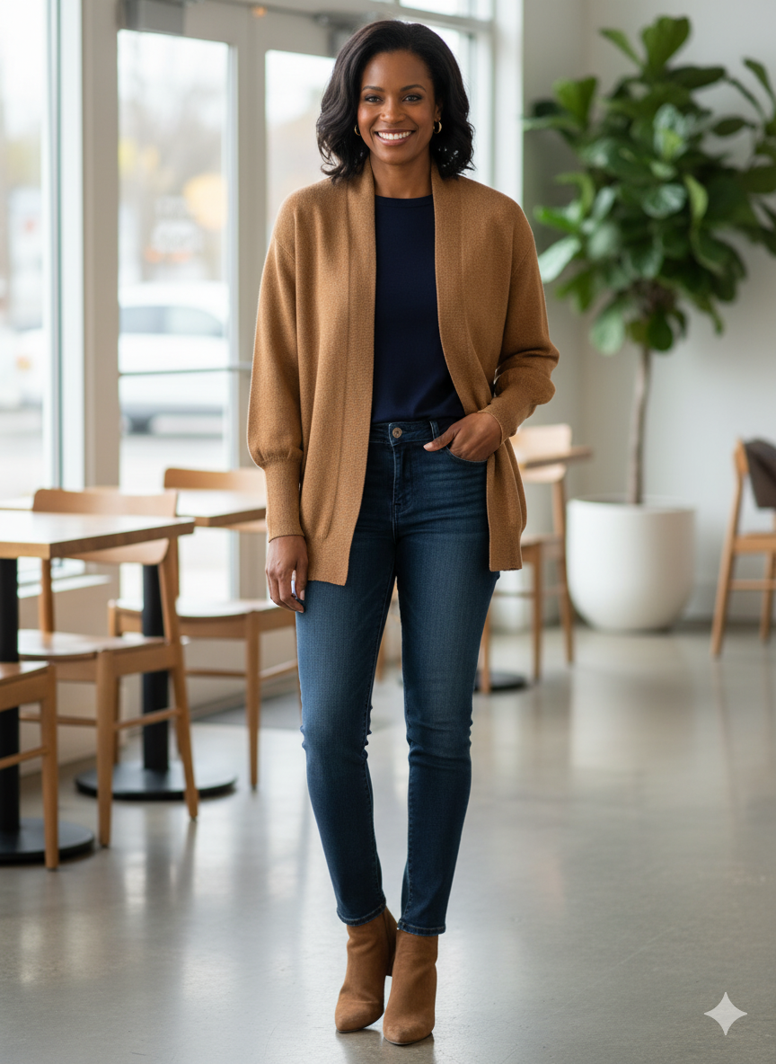 KADOU BOUTIQUE The Effortless Fine Knit Cardigan by Molly Bracken — main product shot