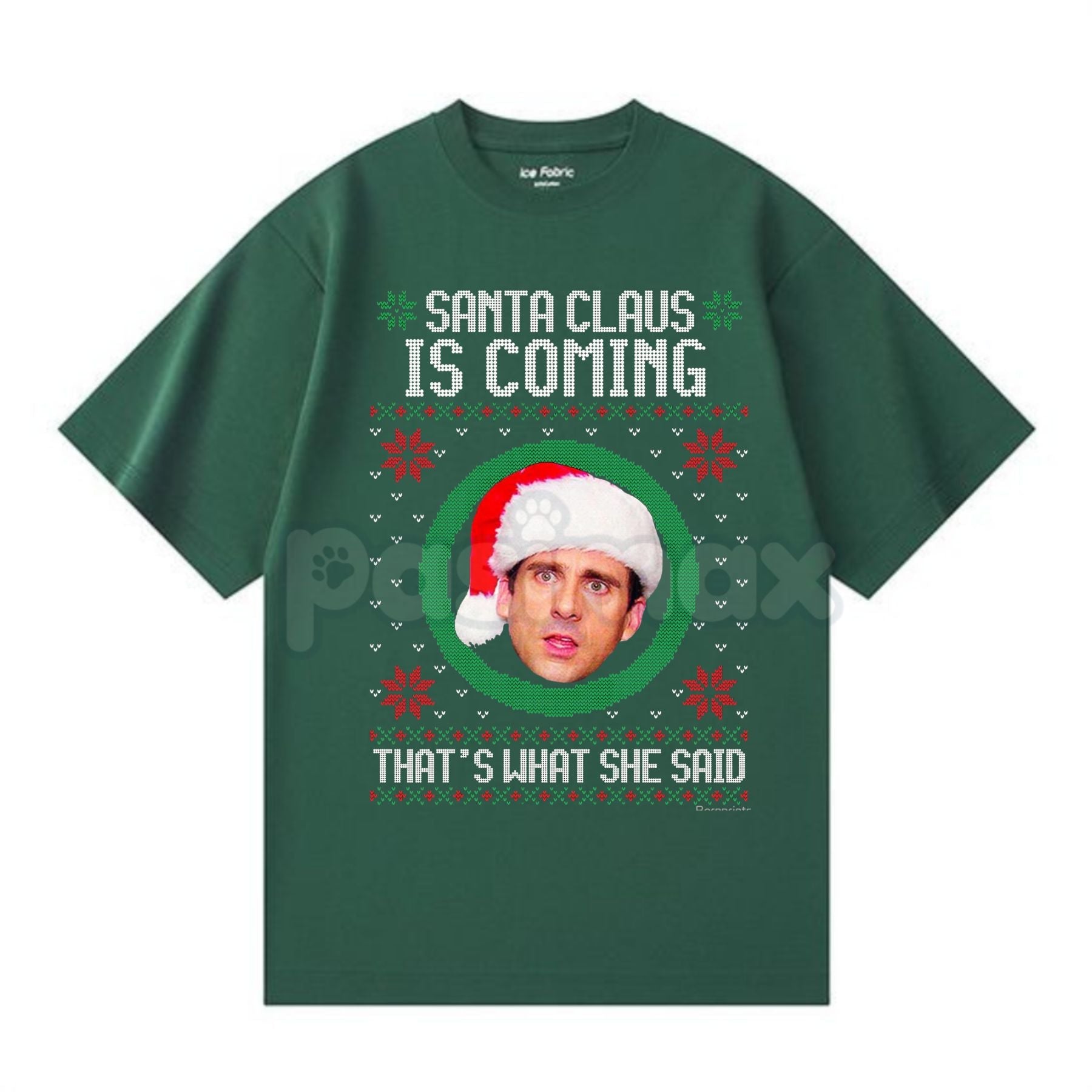 Pasimax The Office Christmas Vintage T-Shirt - Michael Scott Santa Claus Meme Tee, Funny Holiday TV Show Gift, Unisex Dunder 