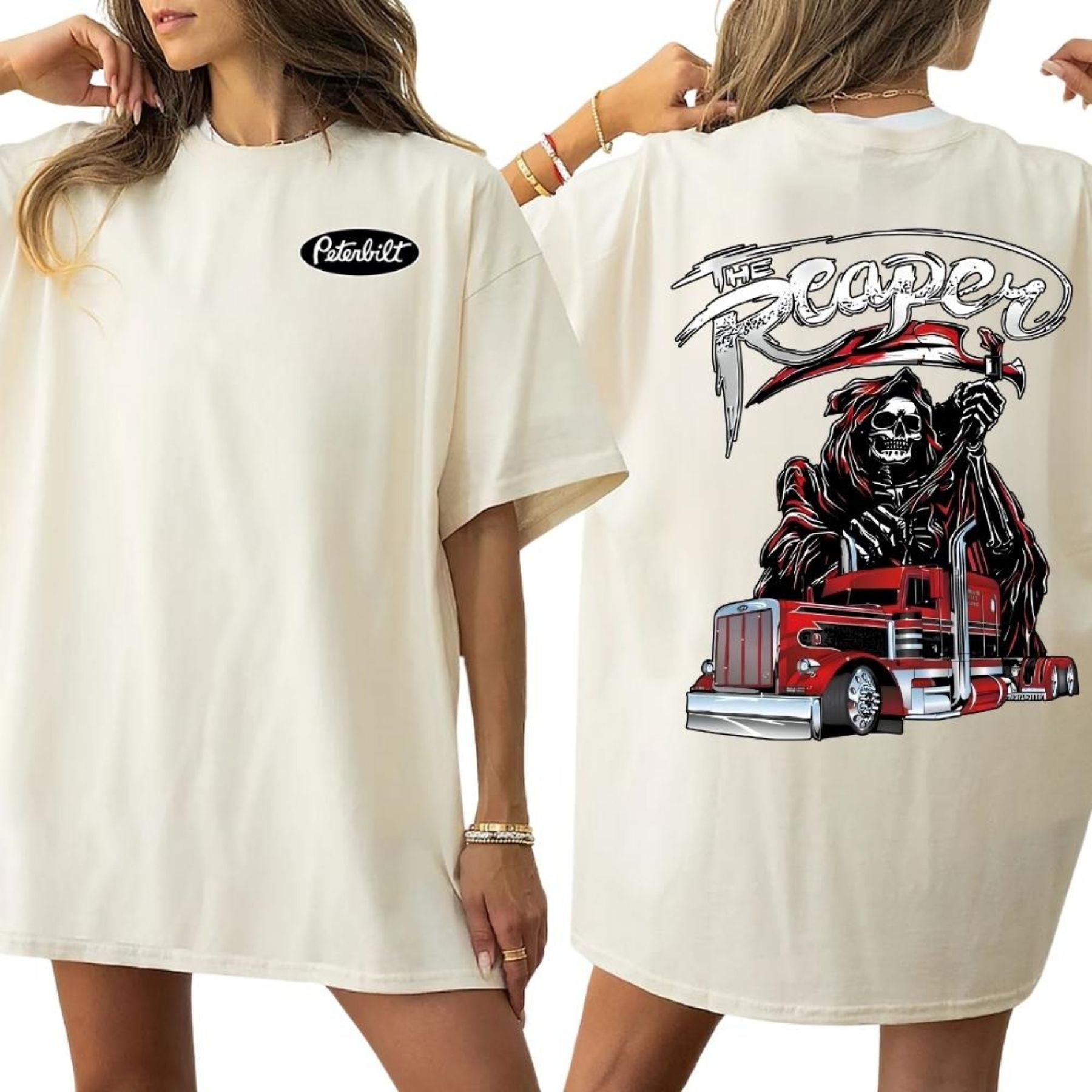 Pasimax The Reaper Peterbilt Truck T-Shirt — main product shot