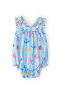 Mila & Rose ® Tidepool Treasures Ruffle Cross Back Romper — main product shot