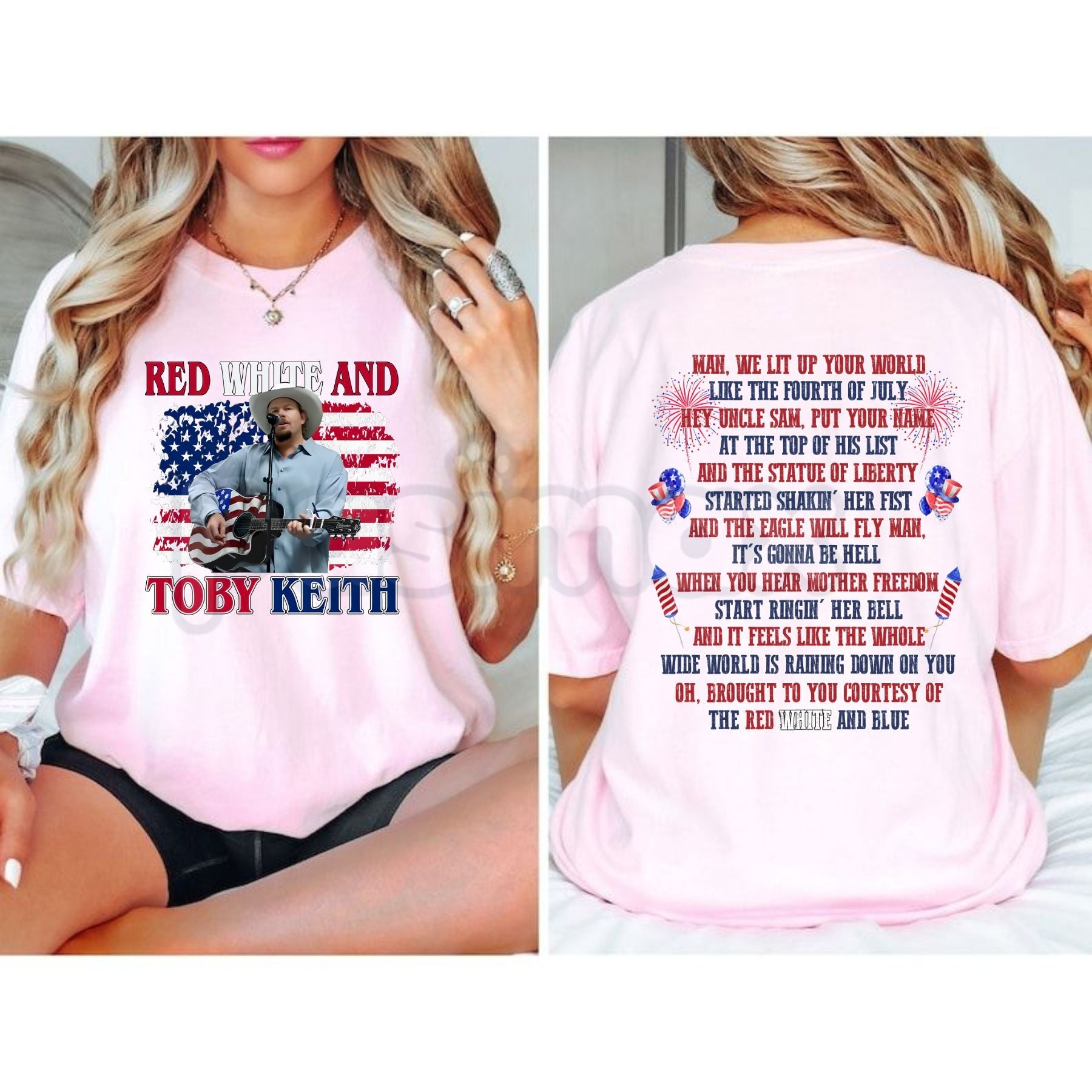 Pasimax Toby Keith "Courtesy of the Red, White, and Blue" T-Shirt — main product shot