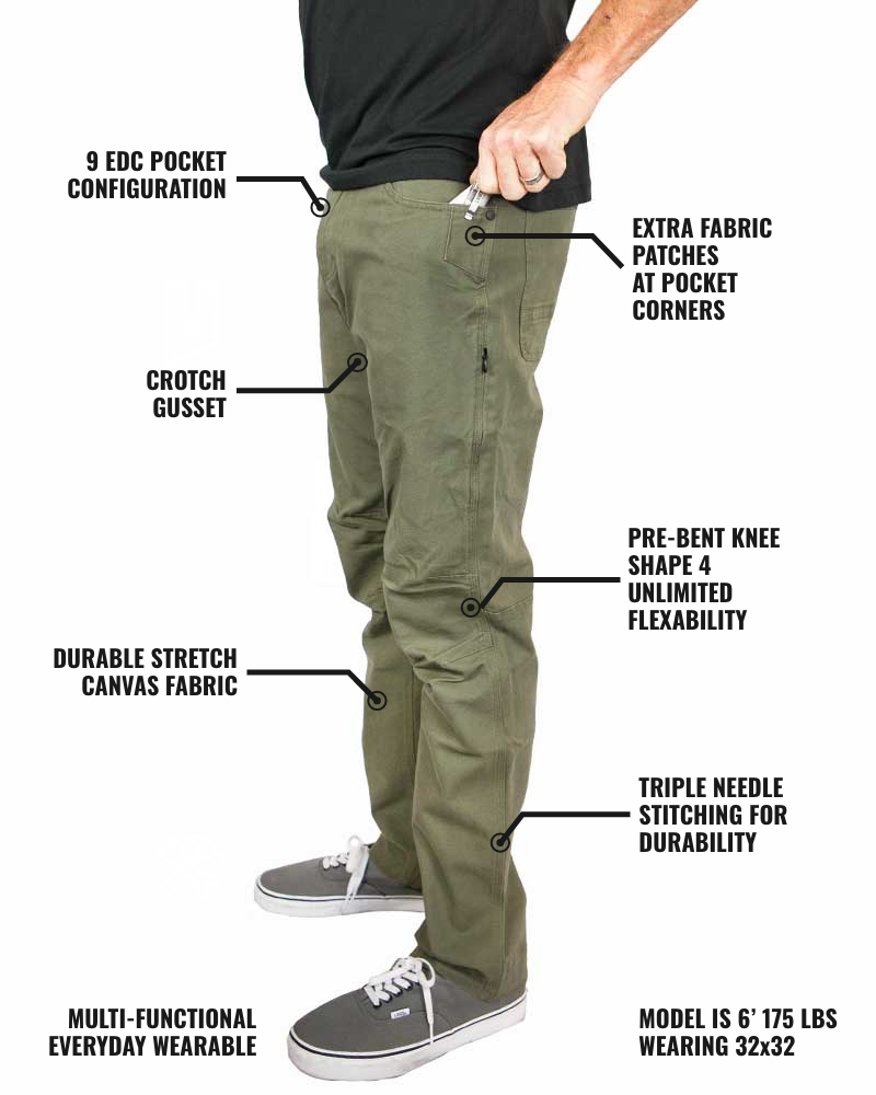 Off The Grid Surplus Trailblazer Standard Fit Pants - DK Olive — alternative angle