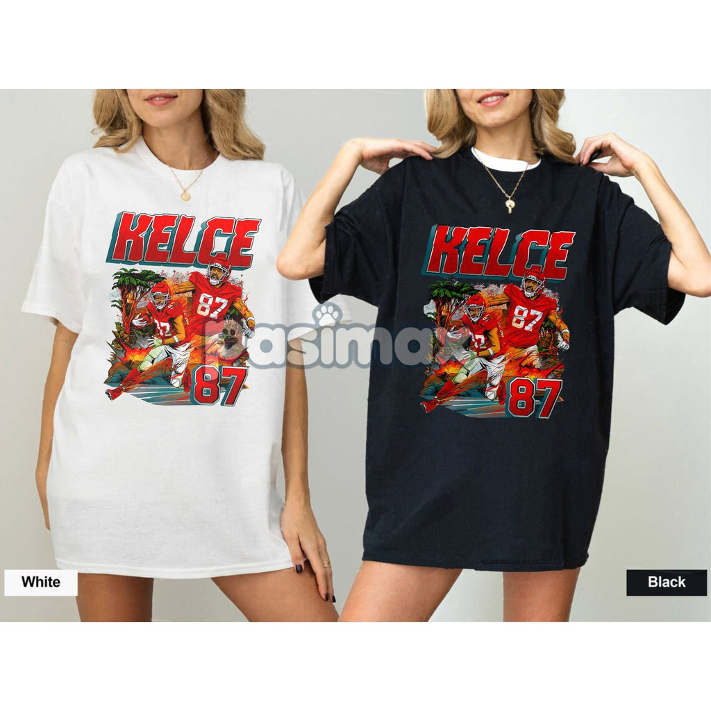 Pasimax Travis Kelce Kansas City Chiefs Graphic T-Shirt - NFL Football Fan Apparel, Team Tee — main product shot
