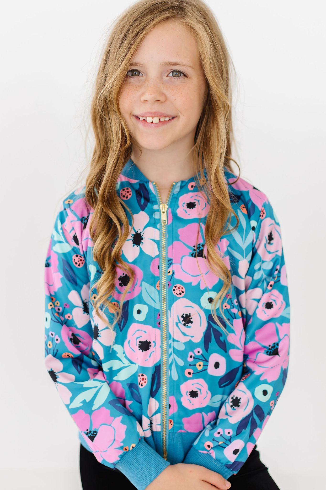 Mila & Rose ® Twirling in Teal Satin Jacket — main product shot