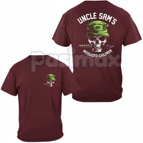 "Uncle Sam's Misguided Children" T-Shirt - Military Cynical Humor Tee, USMC Inspired Slogan Shirt, Veteran Anti-Establishment Apparel