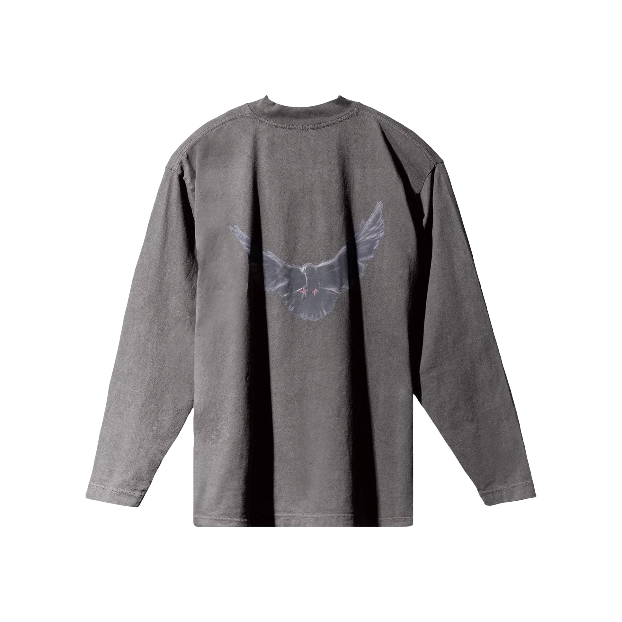 Phantom Marketplace Yeezy Gap Engineered by Balenciaga Dove Long-Sleeve Tee - Dark Grey — detail close-up