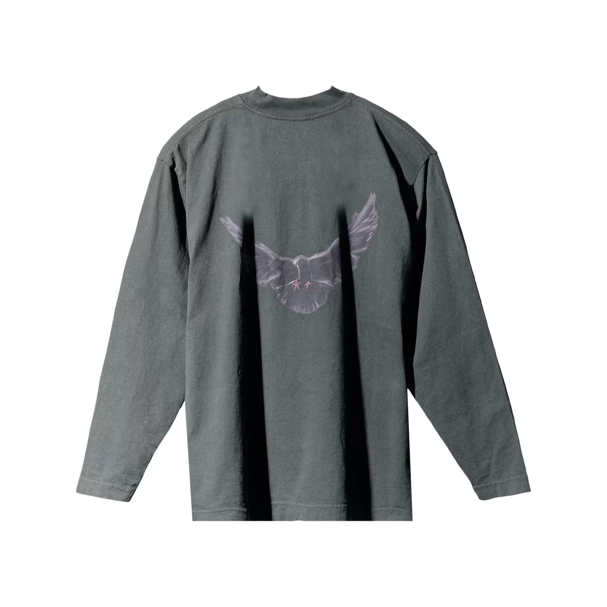 Phantom Marketplace Yeezy Gap Engineered by Balenciaga Dove Long-Sleeve Tee - Dark Green — detail close-up