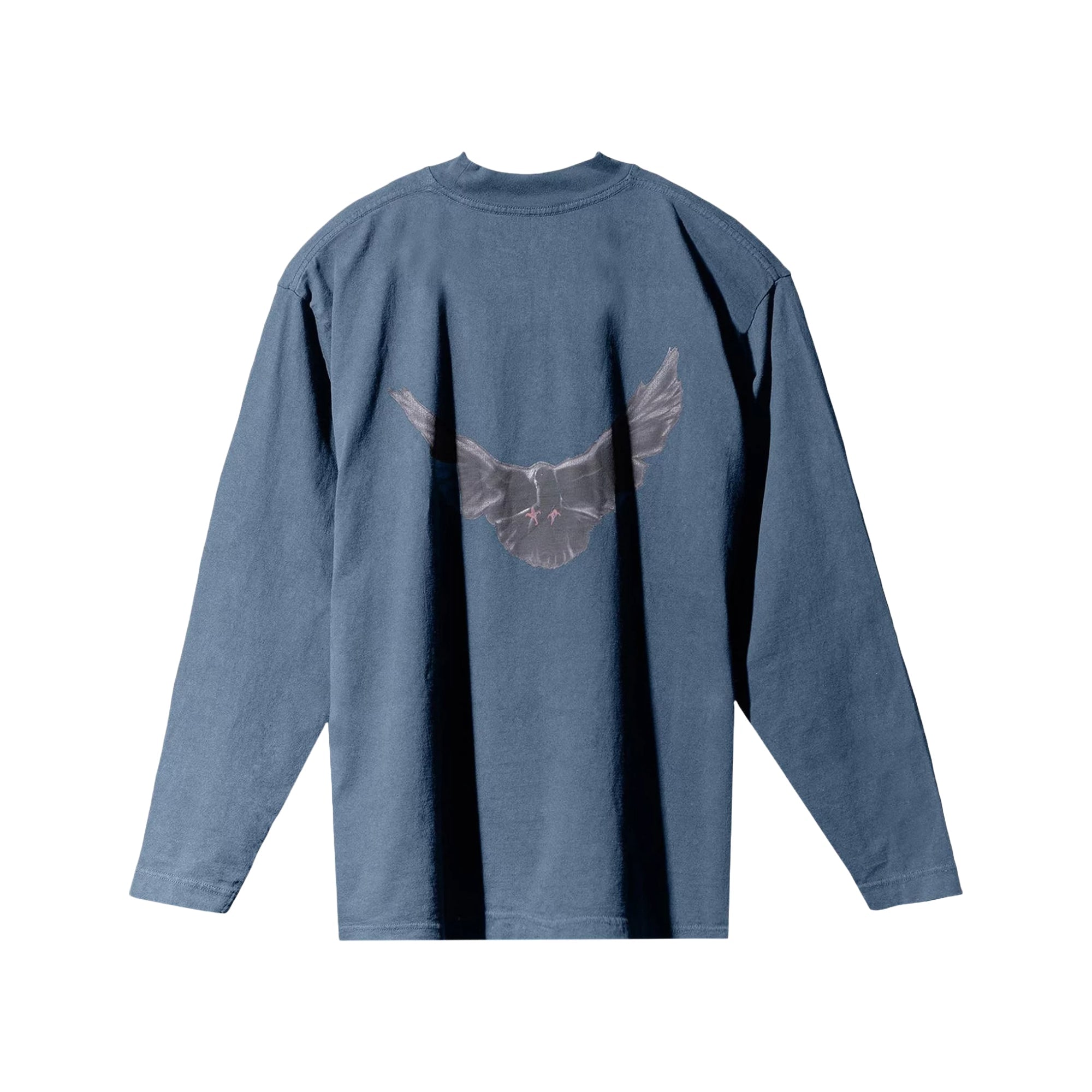 Phantom Marketplace Yeezy Gap Engineered by Balenciaga Dove Long-Sleeve Tee - Dark Blue — detail close-up