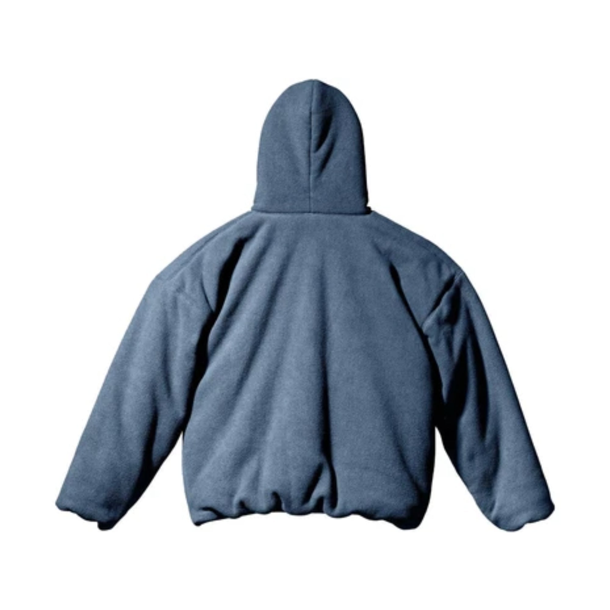 Phantom Marketplace Yeezy Gap Engineered by Balenciaga Polar Fleece Padded Hoodie - Dark Blue — detail close-up