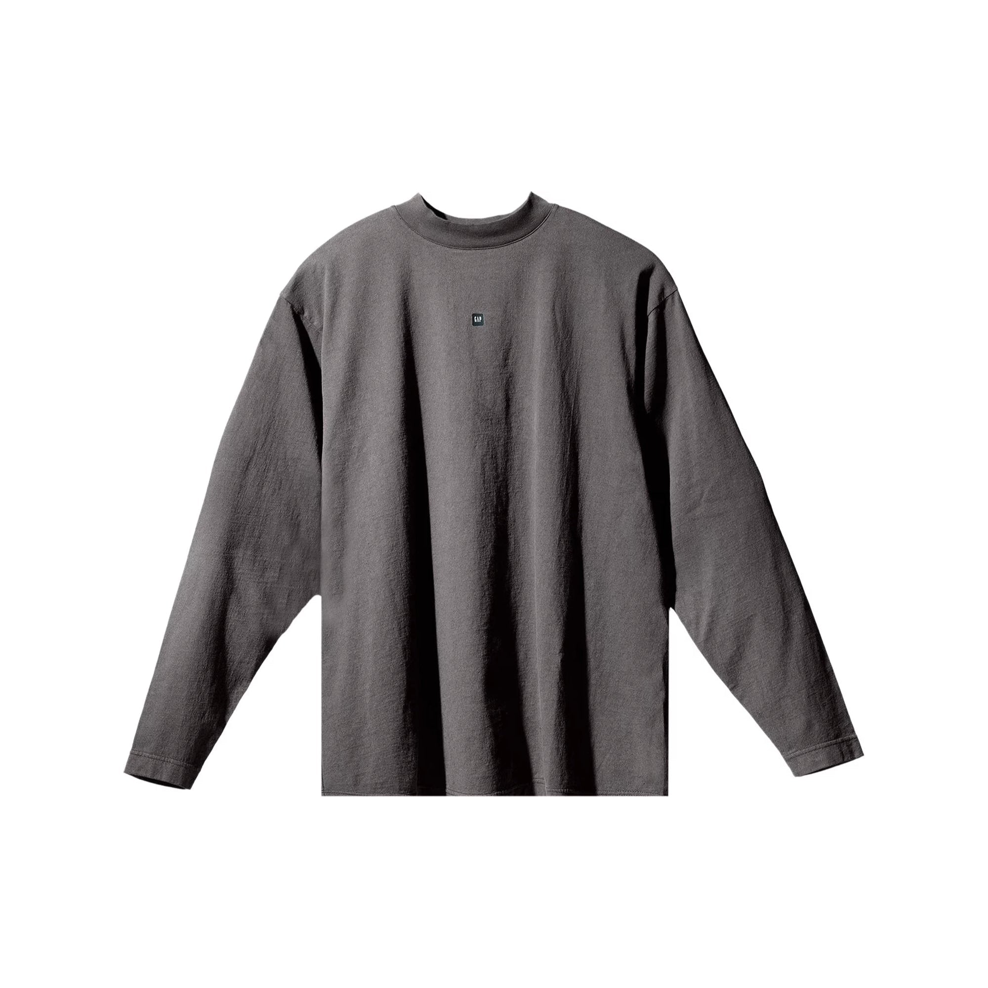 Phantom Marketplace Yeezy Gap Engineered by Balenciaga Logo Long-Sleeve Tee  - Dark Grey — main product shot