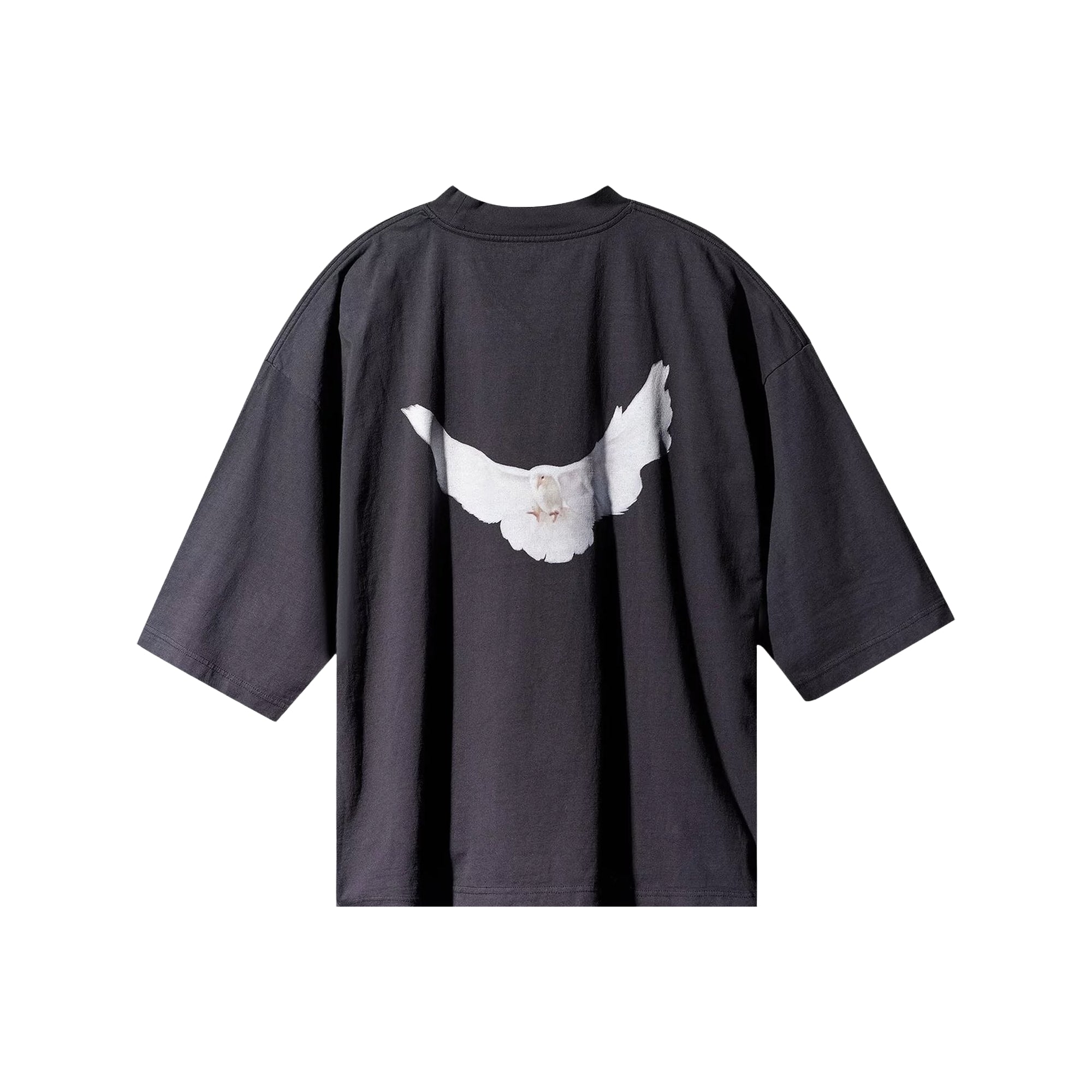 Phantom Marketplace Yeezy Gap Engineered by Balenciaga Dove 3/4 Sleeve Tee - Black — detail close-up