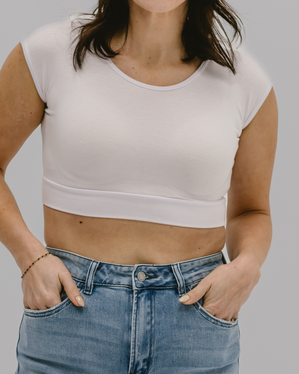HALFTEE Layering Fashions Classic Basic Cap Sleeve — main product shot