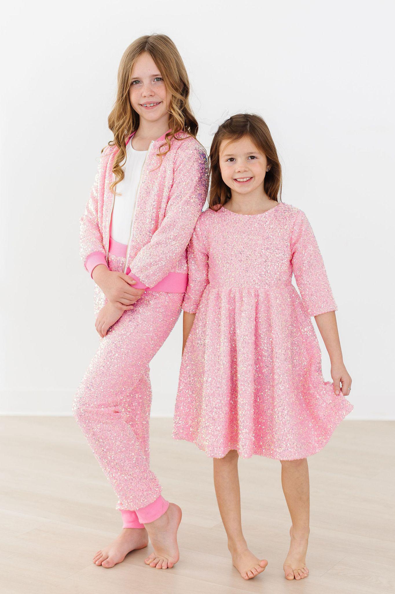 Mila & Rose ® Bubblegum Pink Sequin Jacket — alternative angle