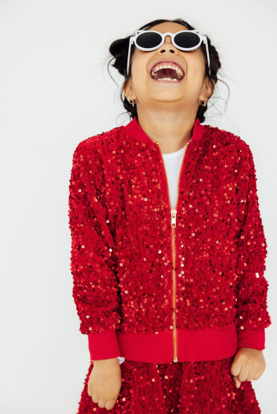 Mila & Rose ® Red Velvet Sequin Jacket — main product shot