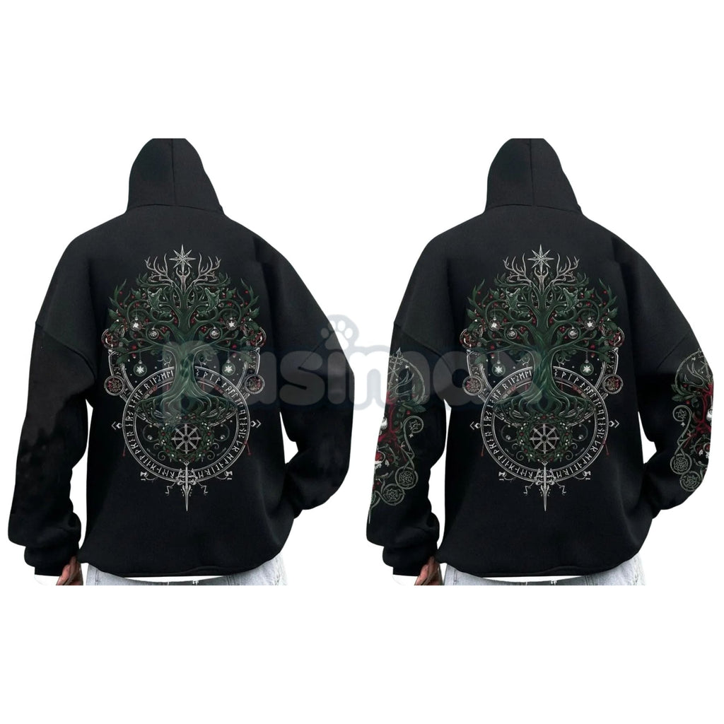 Pasimax Viking Destiny Nordic Gods Hoodie – Norse Mythology Graphic Pullover, Ancient Lore & Spiritual Streetwear, Unisex — m