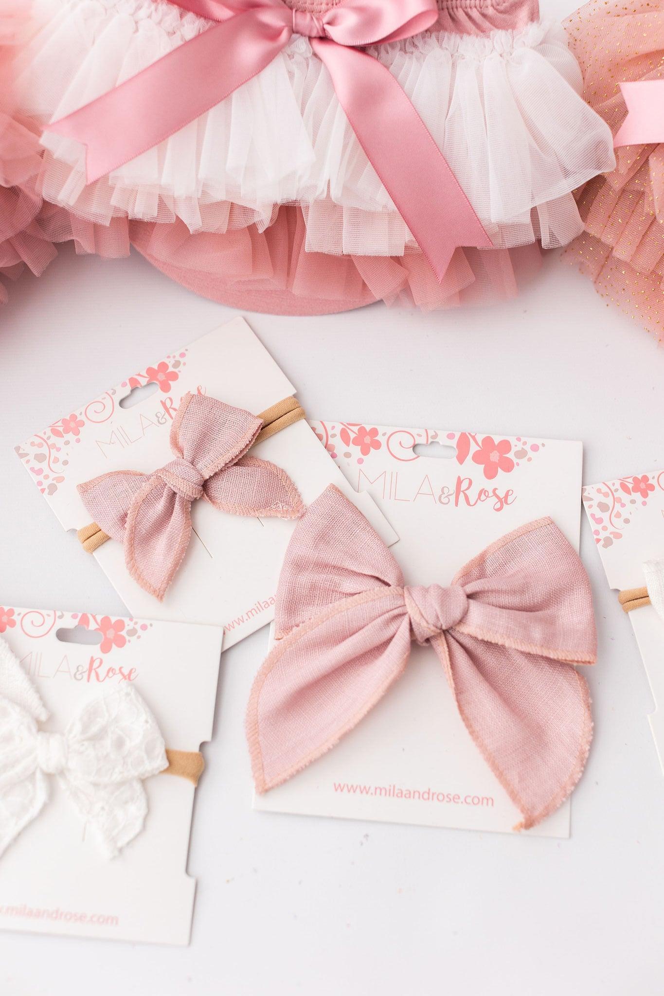 Mila & Rose ® Vintage Pink Ombre Ruffle Tutu Bloomer — detail close-up