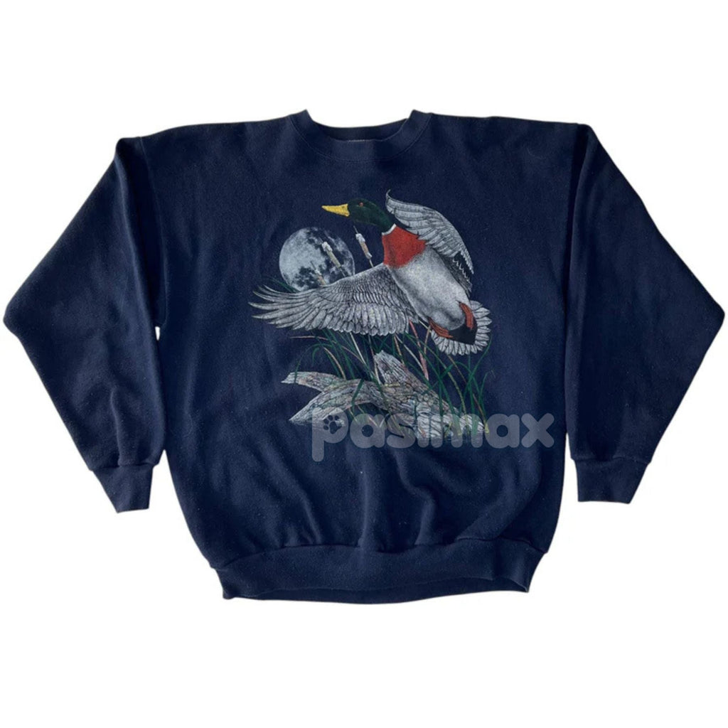 Pasimax Vintage Loon Nature Graphic Crewneck — main product shot
