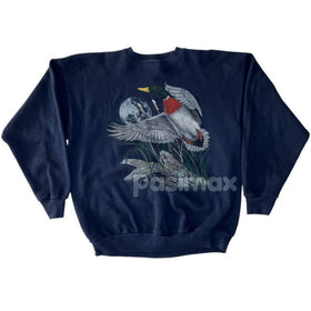 Vintage Loon Nature Graphic Crewneck – Lake & Wilderness Sweatshirt
