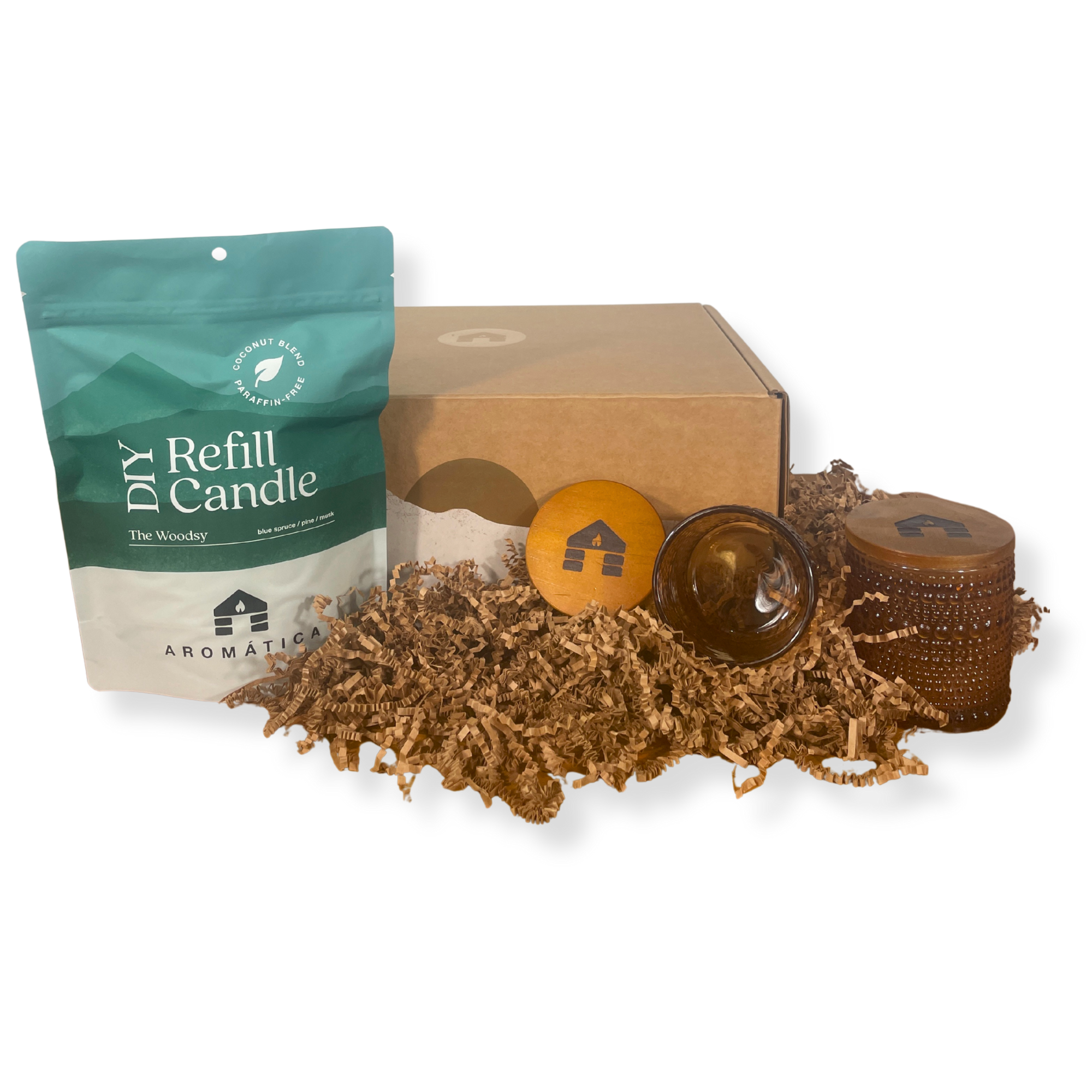 Bluecorn Candles Aromática DIY Scented Candle Gift Set — detail and construction