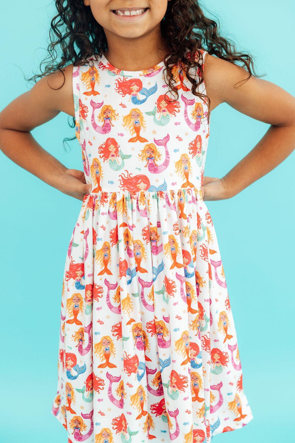 Mila & Rose ® Watercolor Mermaids Tank Twirl Dress — main product shot